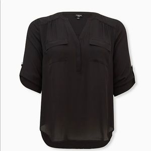 Torrid 2X Black Harper Blouse